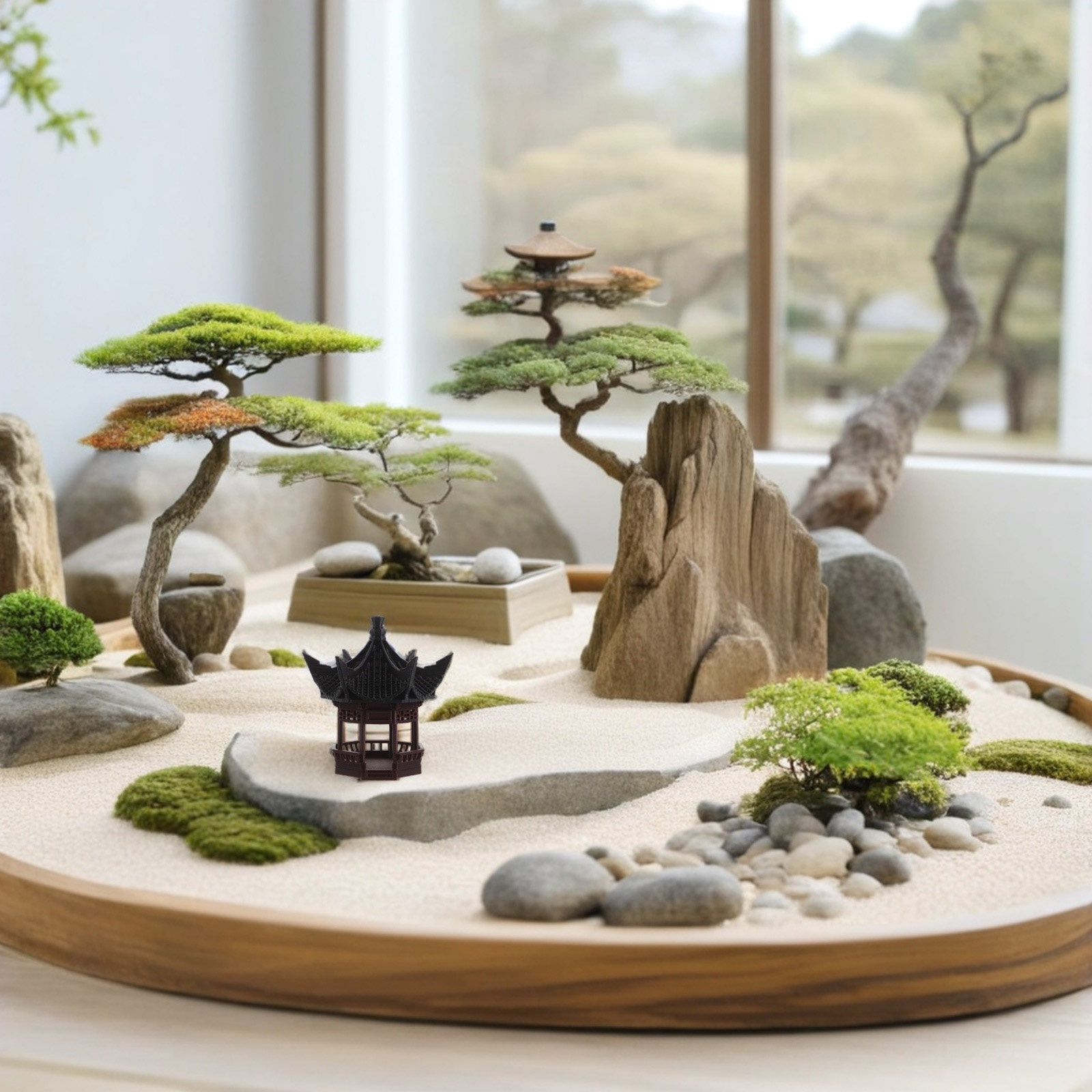 Bonsai Garden Landscape Design - Ornamento de paisagem em miniatura, com