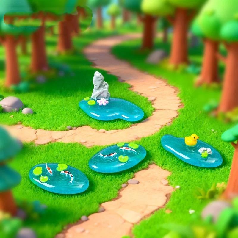 Miniaturas de Resina de Lagoa  - Bonsai Garden With Koi Pond avaliação e preço