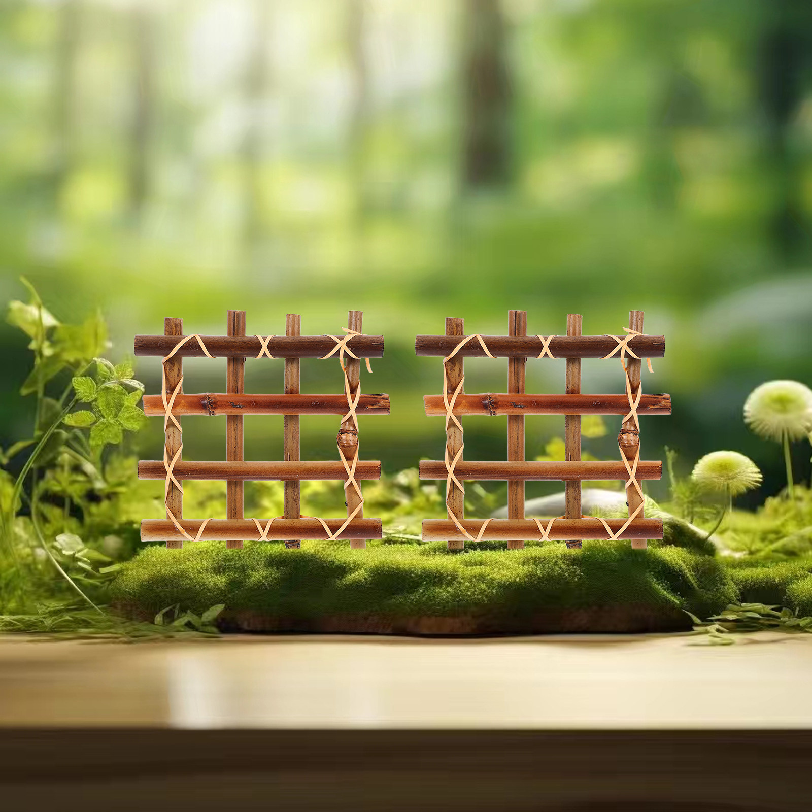 2 unidades de cerca de bambu,  - Bonsai Garden Landscape Design avaliação e preço